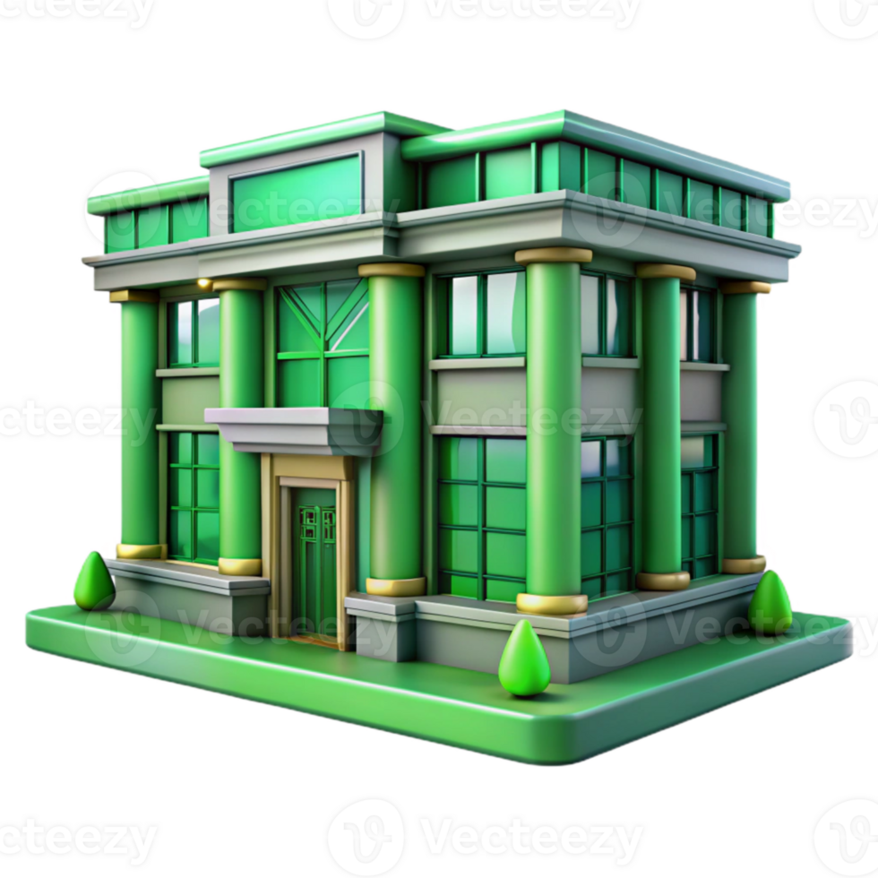 wonderful artistic City Building with Green Facade Transparent Element exclusive png