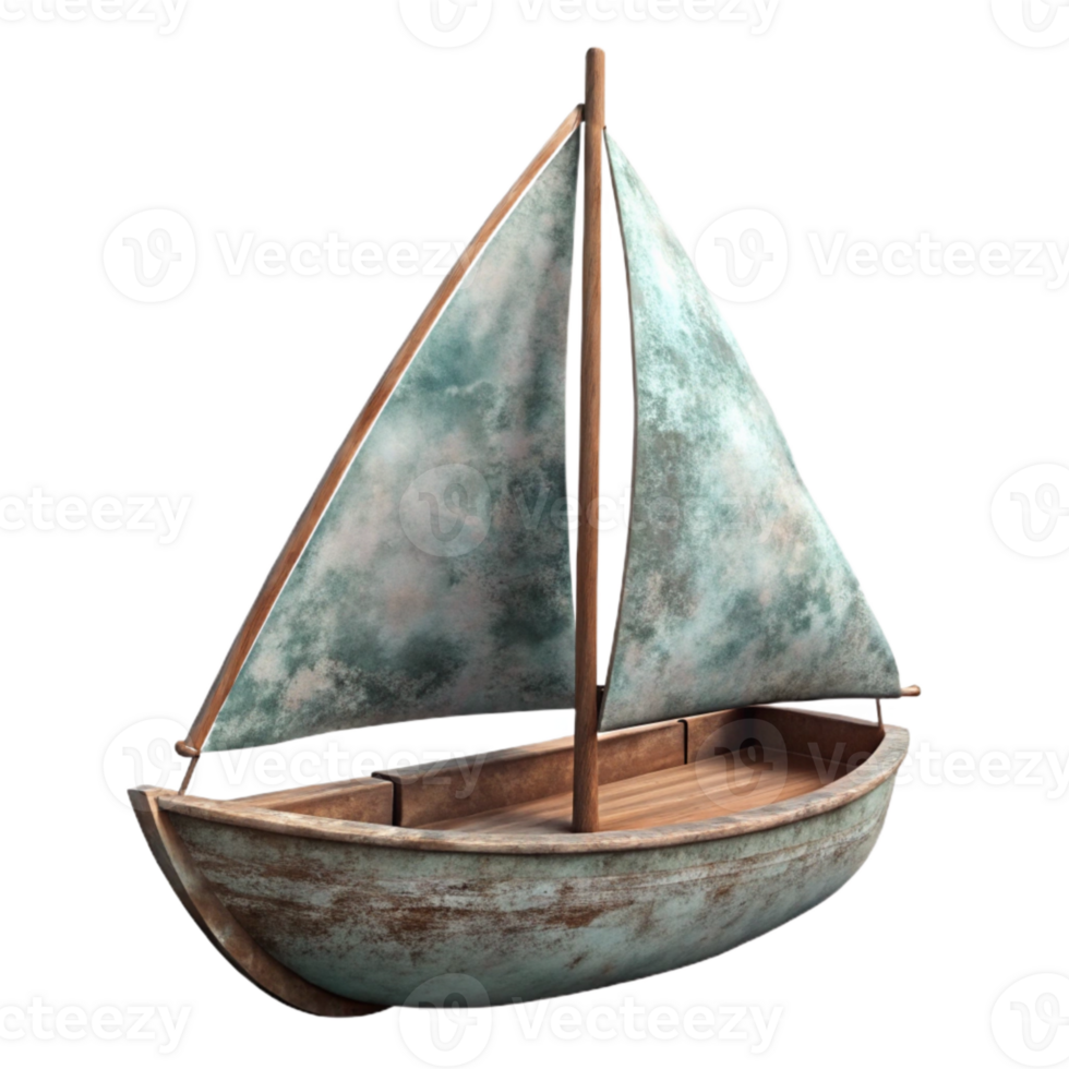 elegant rustic Classic Sailboat Silhouette Cutout with Transparent Background png