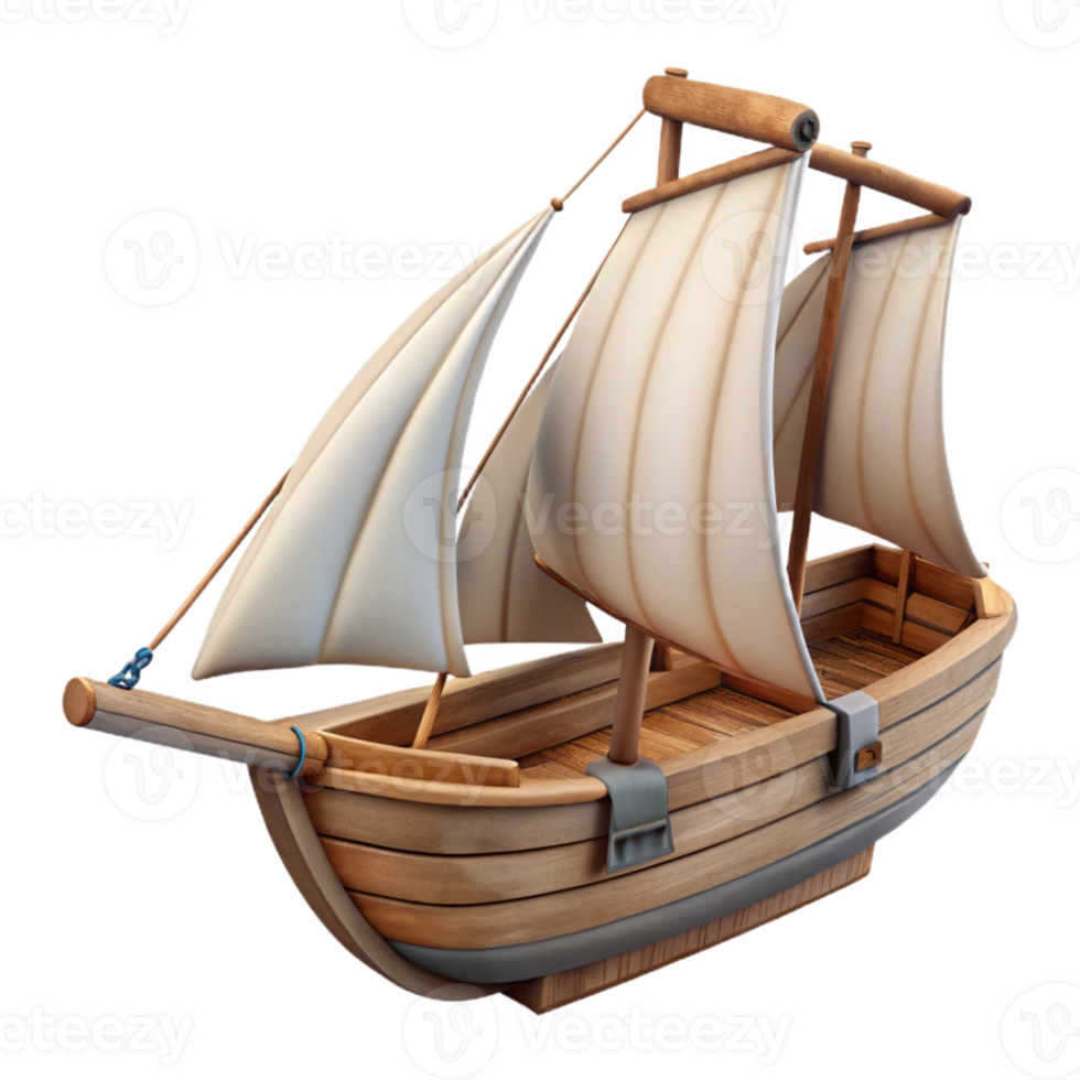 dramatic rustic Classic Schooner Cutout with Transparent Background premium png