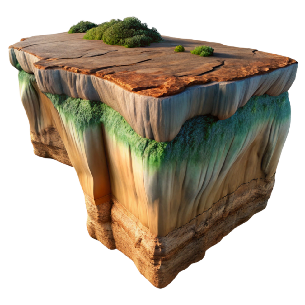 impressive classic Coastal Cliff Transparent Background Dramatic Lighting Isolated high resolution png
