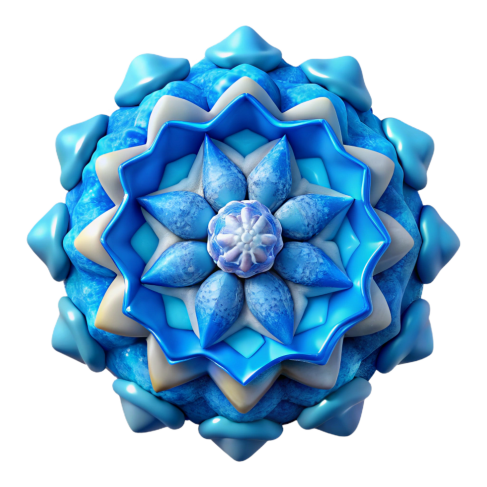 beautiful traditional Coastal Kaleidoscope Isolated Element Serene Blue Ocean original png