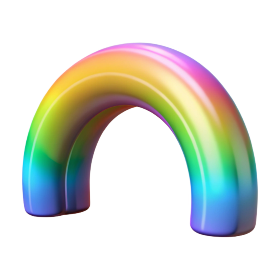 elegant creative Colorful Auroral Arch Cutout Element with Transparent Background exclusive png