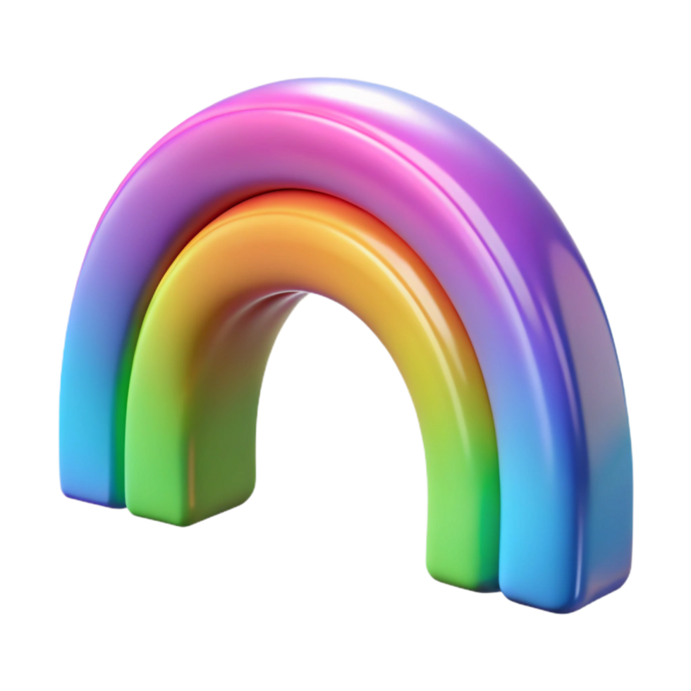 wonderful contemporary Colorful Auroral Arch Cutout Element with Transparent Background high resolution png