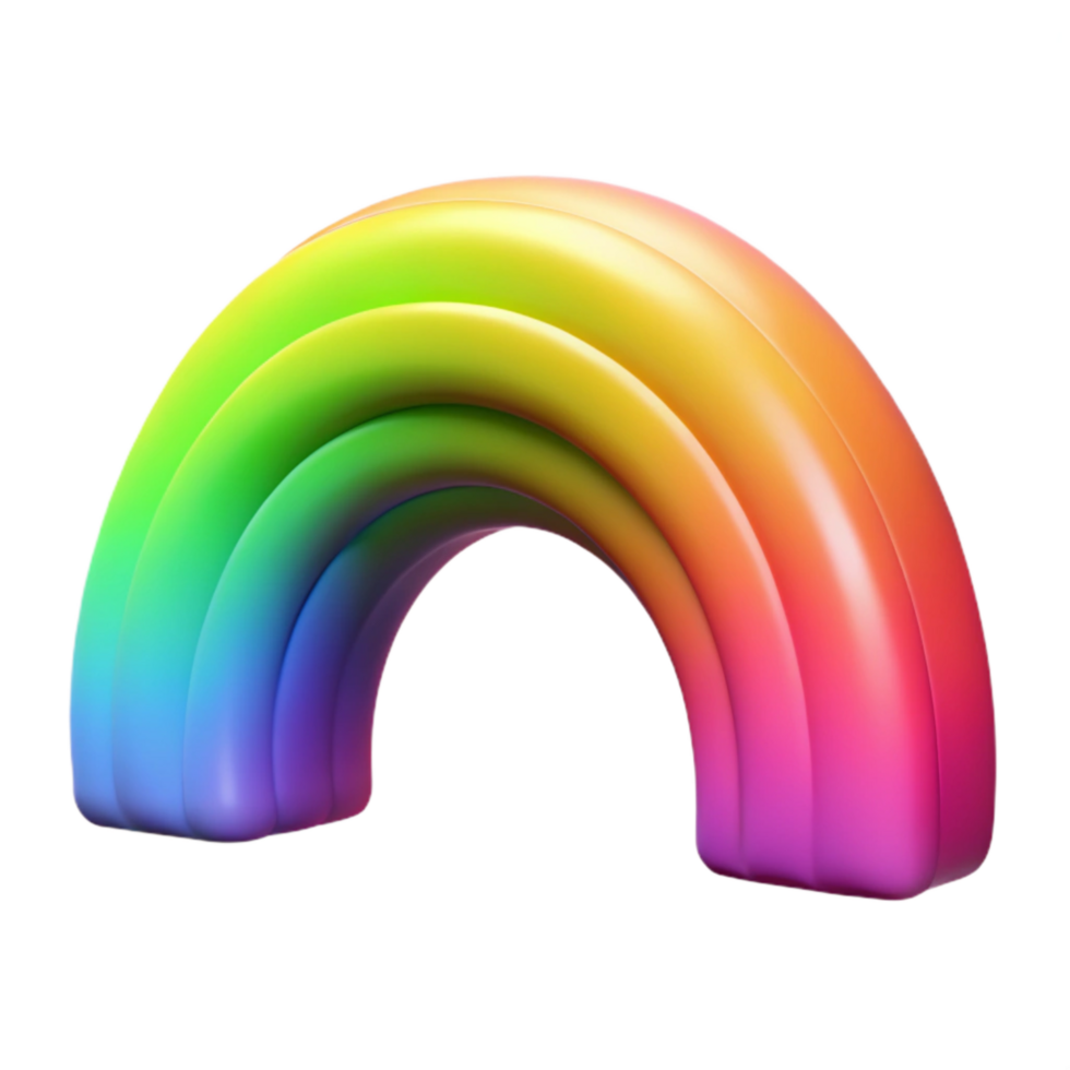 magnificent classic Colorful Auroral Arch Cutout Element with Transparent Background professional png