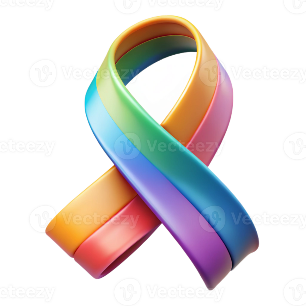 wonderful minimalist Colorful Ribbon Cutout with Transparent Background premium png