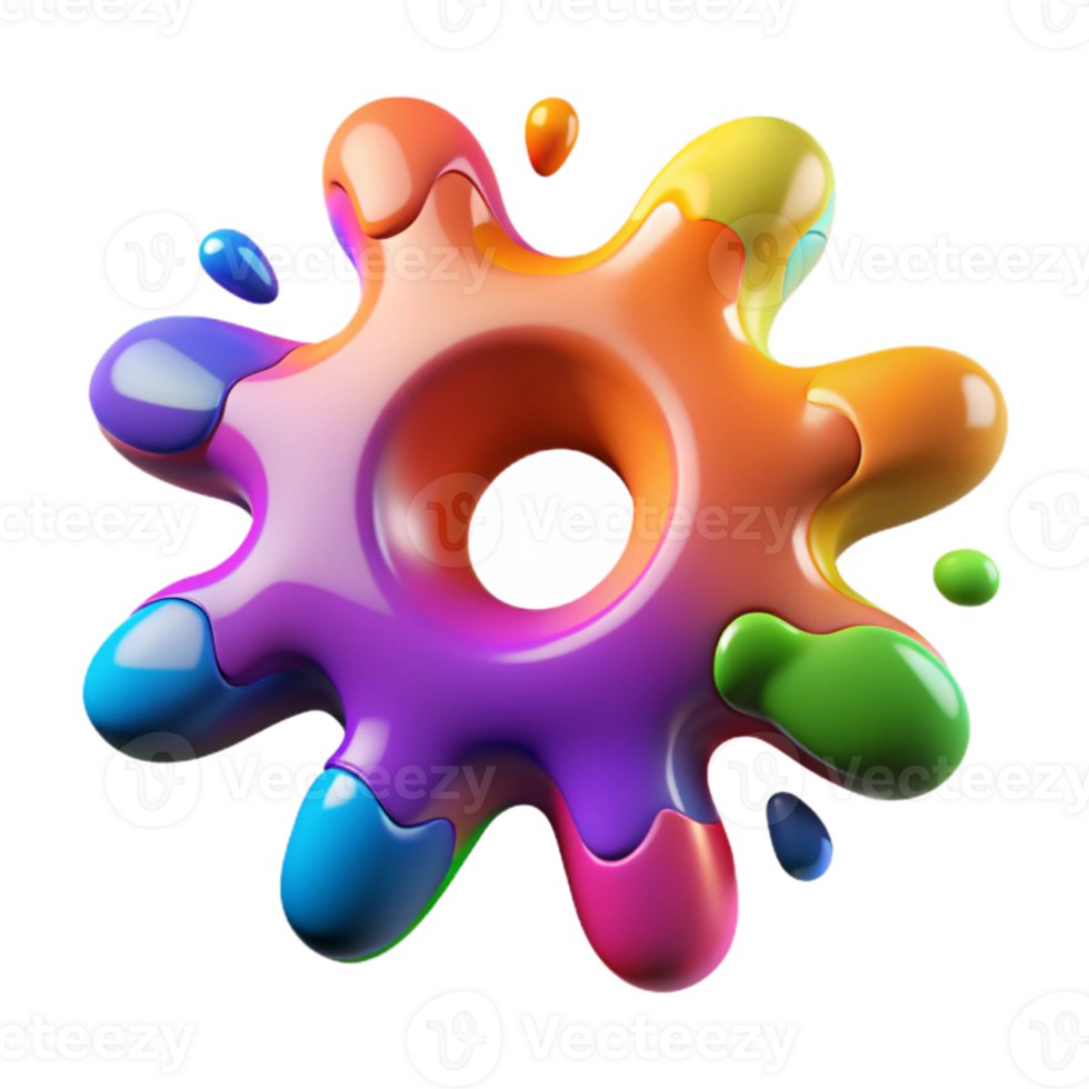 stunning artistic Colorful Paint Splatter Transparent Cutout original png