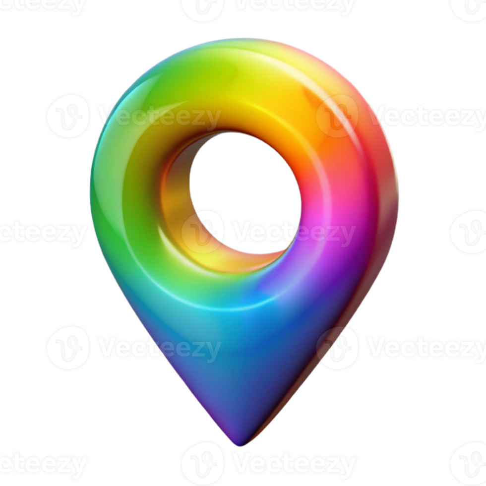 elegant abstract Colorful Spectral Mapping Symbol Isolated Graphic png