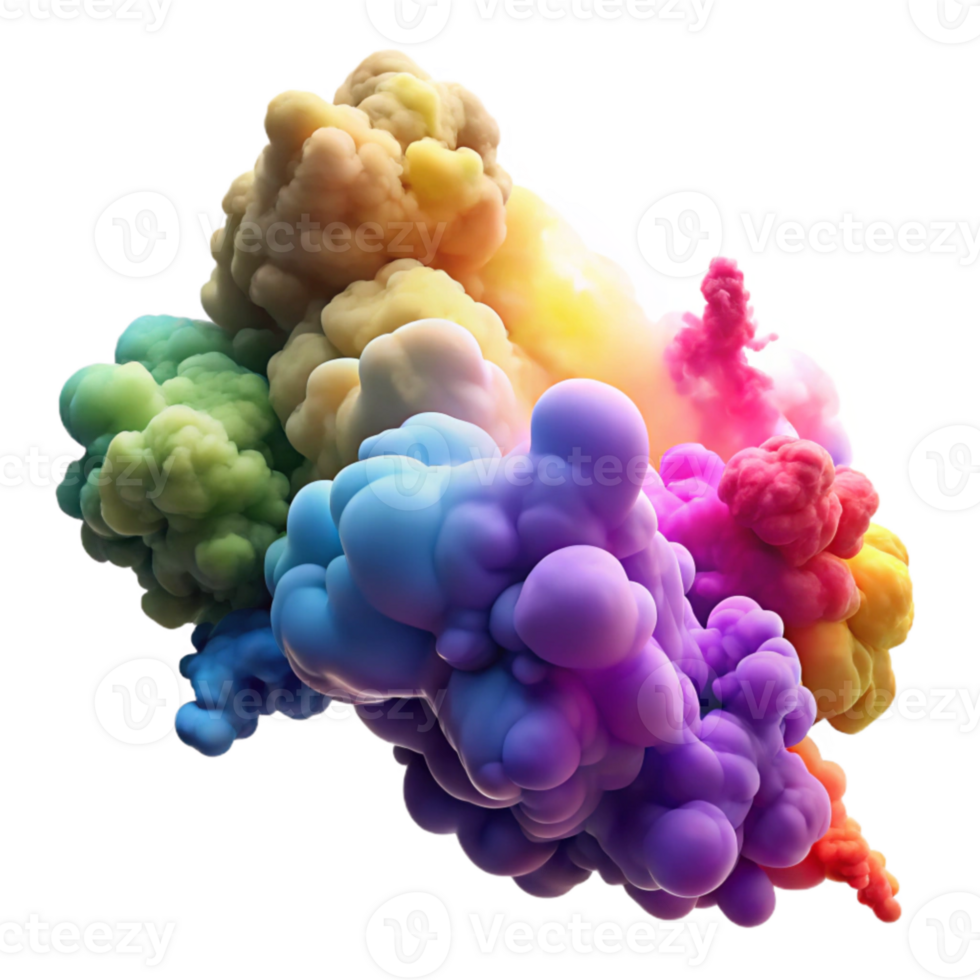 impressive artistic Colorful Smoke Trails Cutout Collection with Various Hues high quality png