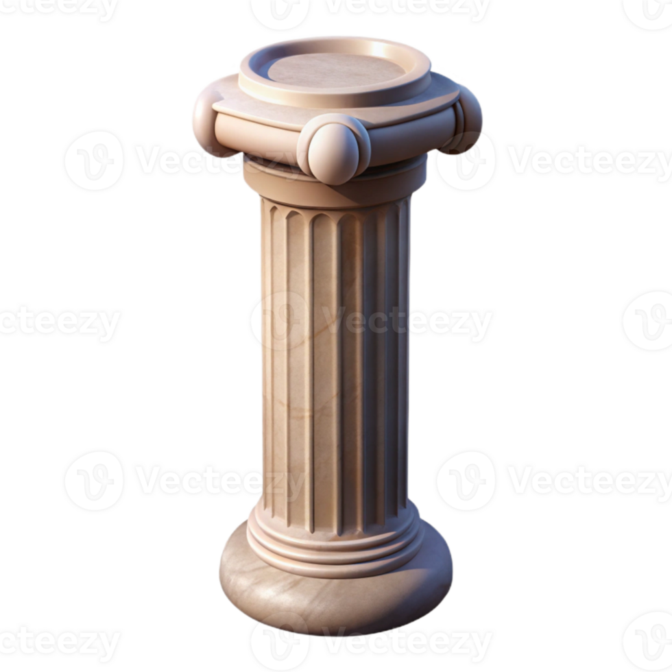 extraordinary classic Column with Soft Shadow Transparent Background authentic png
