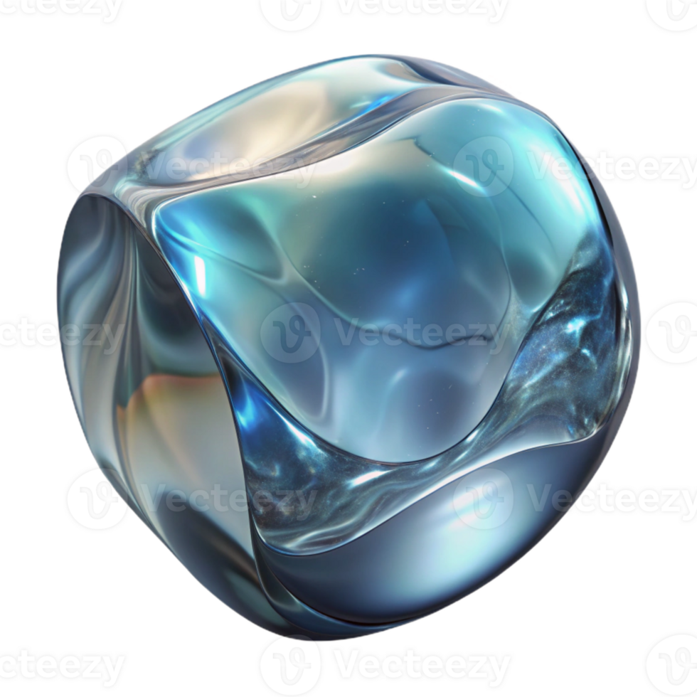 magnificent abstract Complex Glass Distortion Reflection Transparent Background premium png
