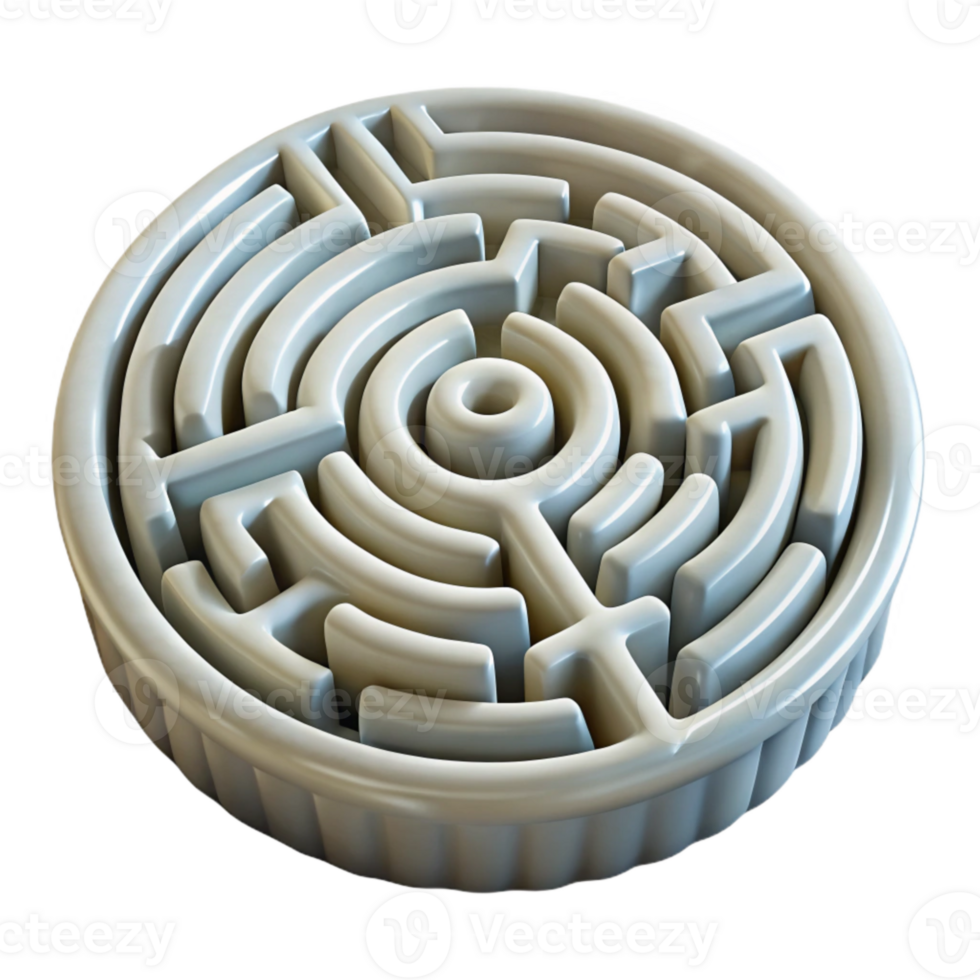 serene modern Complex Luminari Maze Pattern Isolated on Transparent Background genuine png