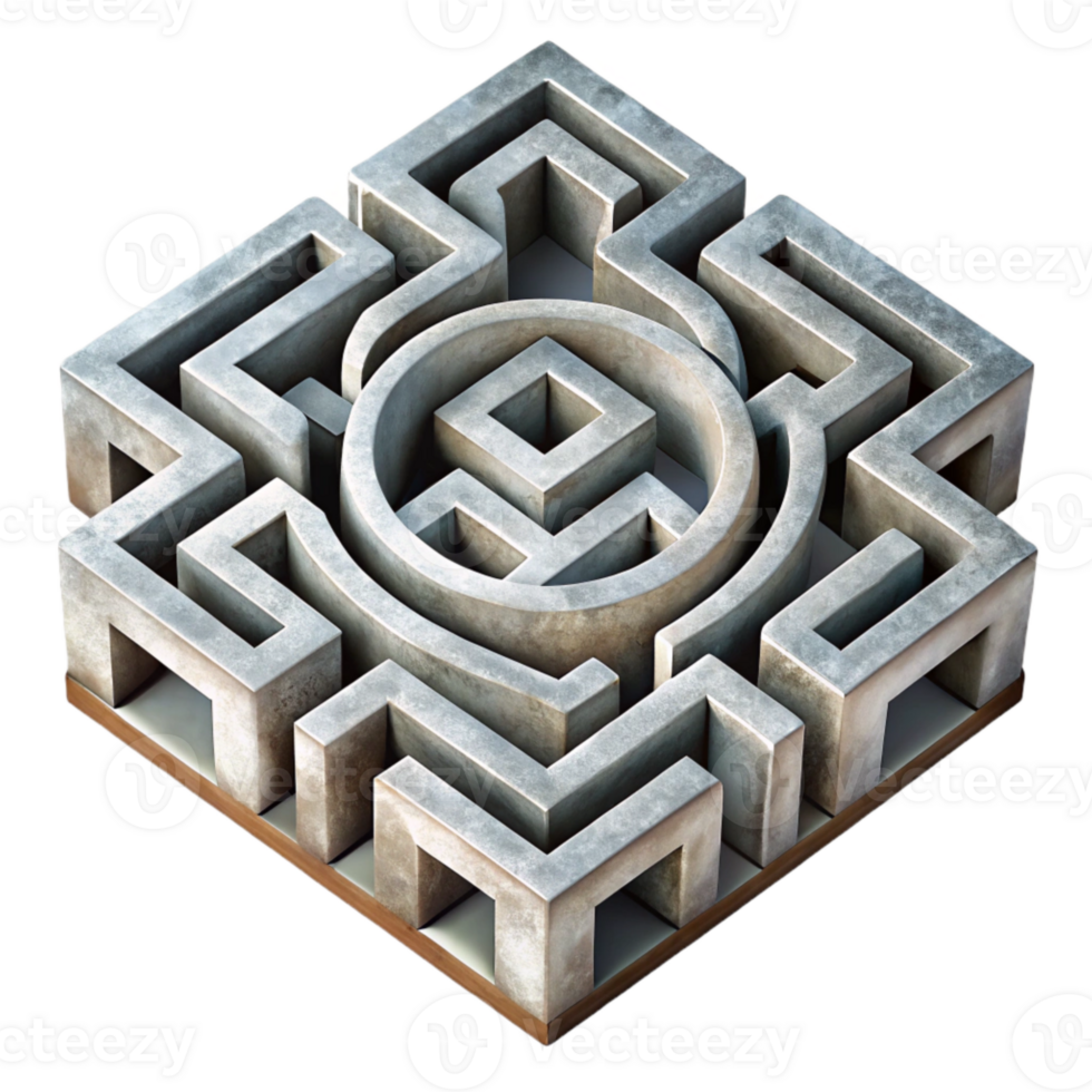 dramatic artistic Complex Luminari Maze Design Isolated on Black authentic png