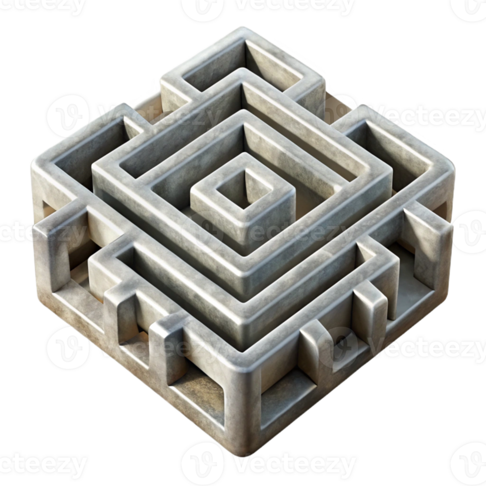 wonderful rustic Complex Luminari Maze Pattern Isolated on Transparent Background original png