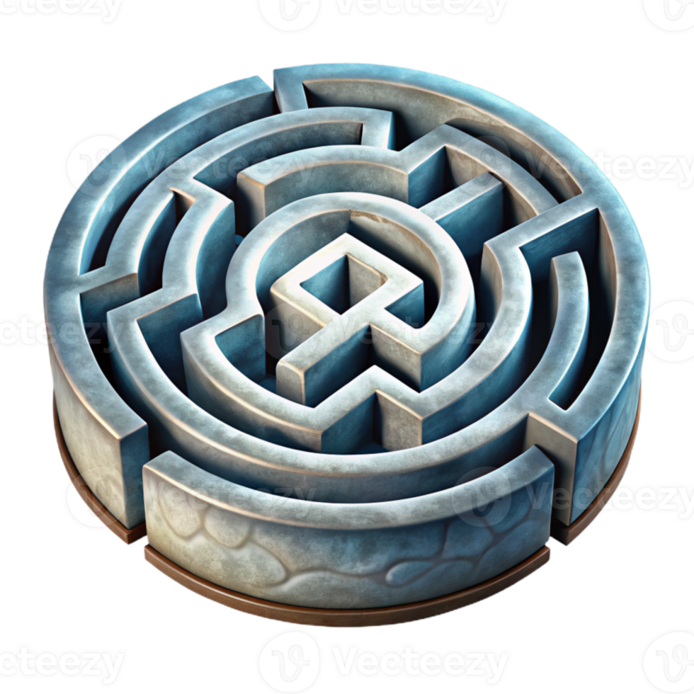 beautiful minimalist Complex Luminari Maze Pattern Isolated on Transparent Background original png