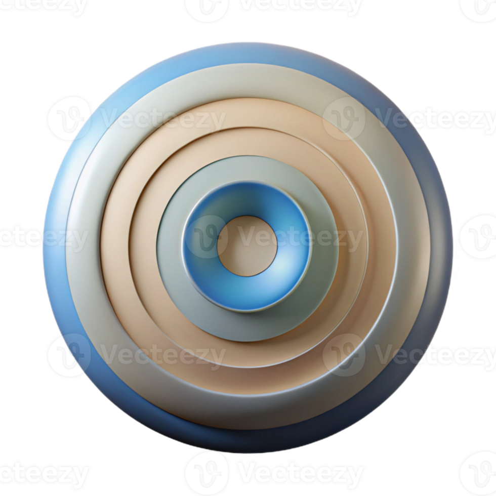 impressive artistic Concentric Circle Pattern with Gradient Fill Cutout high quality png