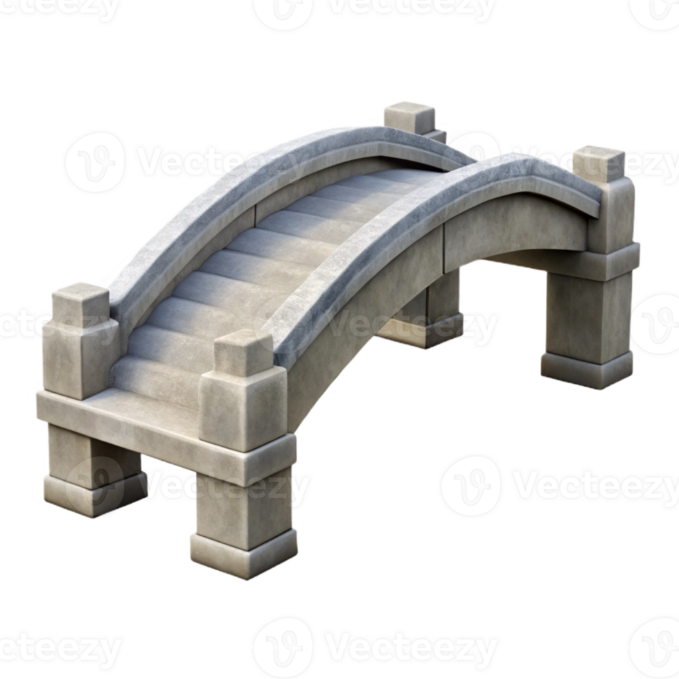 extraordinary abstract Concrete Bridge Isolated with Minimalist Style genuine png
