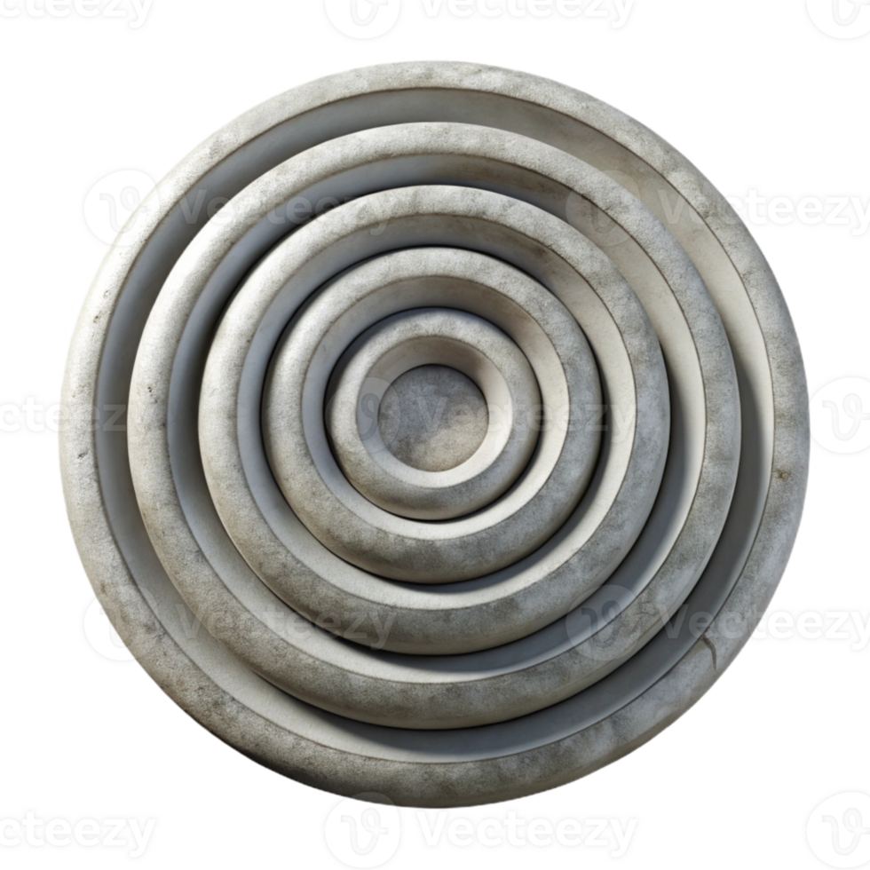 dramatic creative Concentric Circles Depth Illusion Isolated high quality png