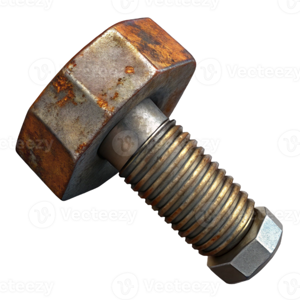 impressive artistic Corroded Metal Bolt Cutout Isolated Element original png