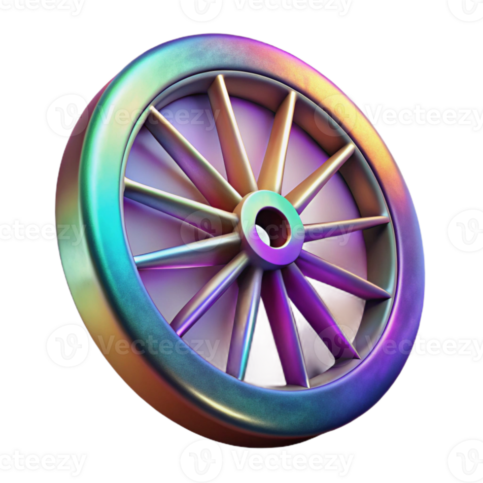 impressive traditional Cosmic Cartwheel Transparent Background with Gradient Colors original png