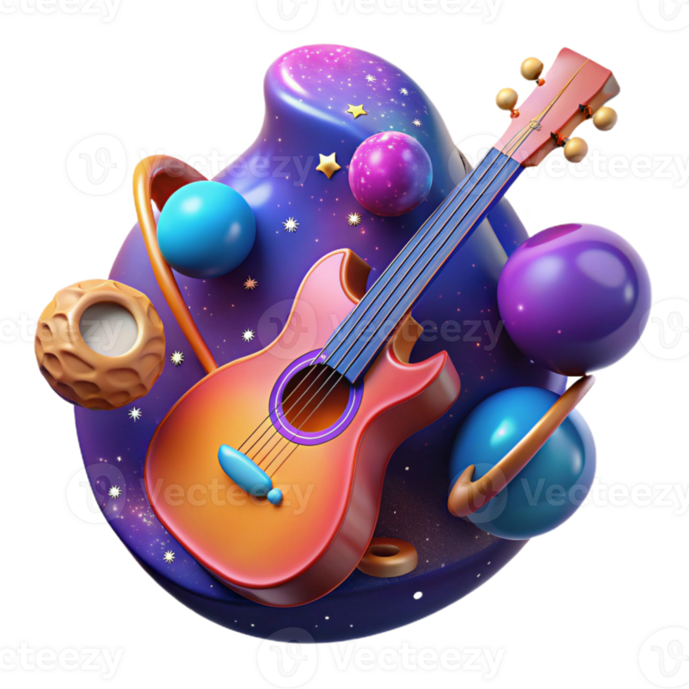 stunning traditional Cosmic Concert Cutout with Vibrant Colors high quality png