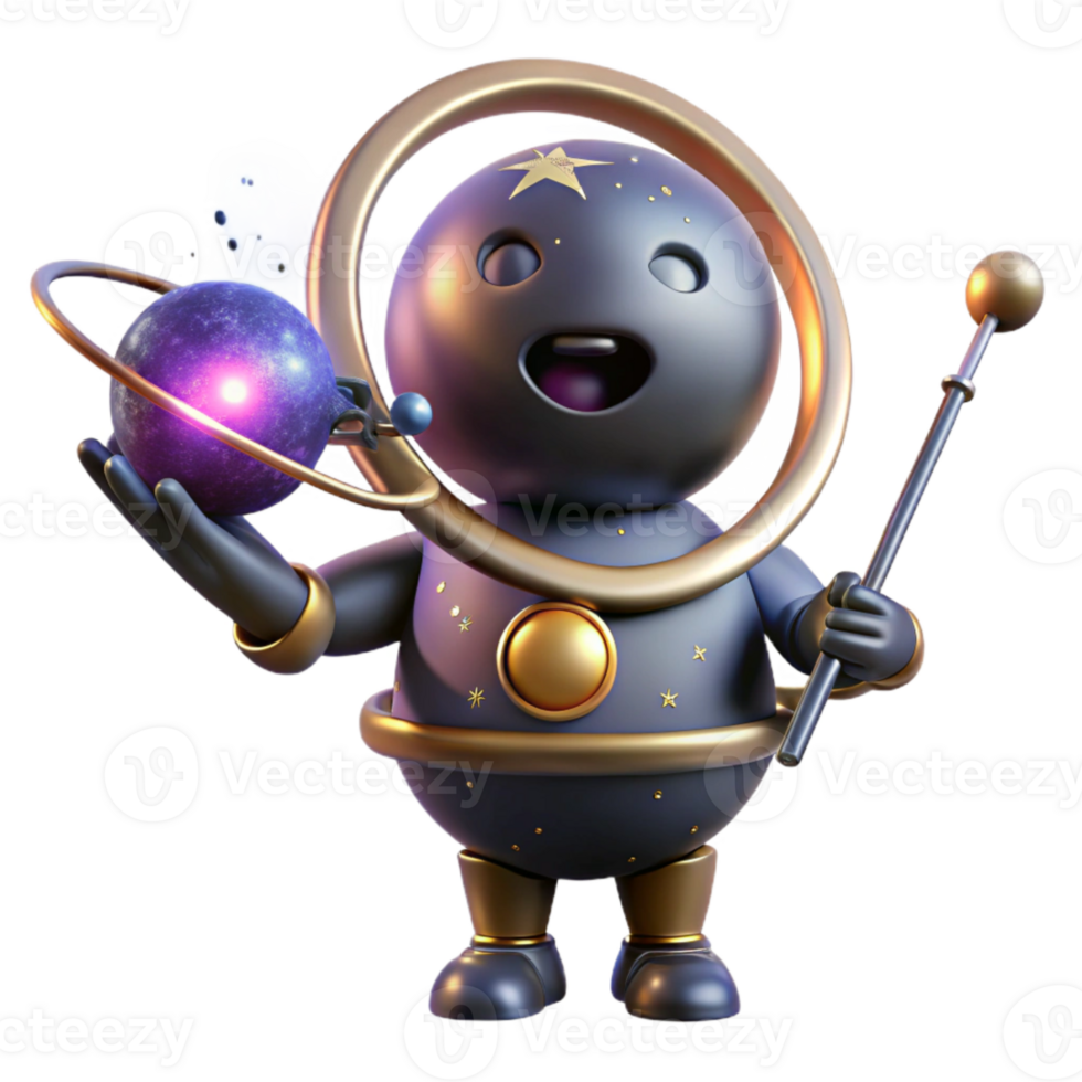 vibrant artistic Cosmic Conductor Cutout with Dramatic Silhouette high resolution png