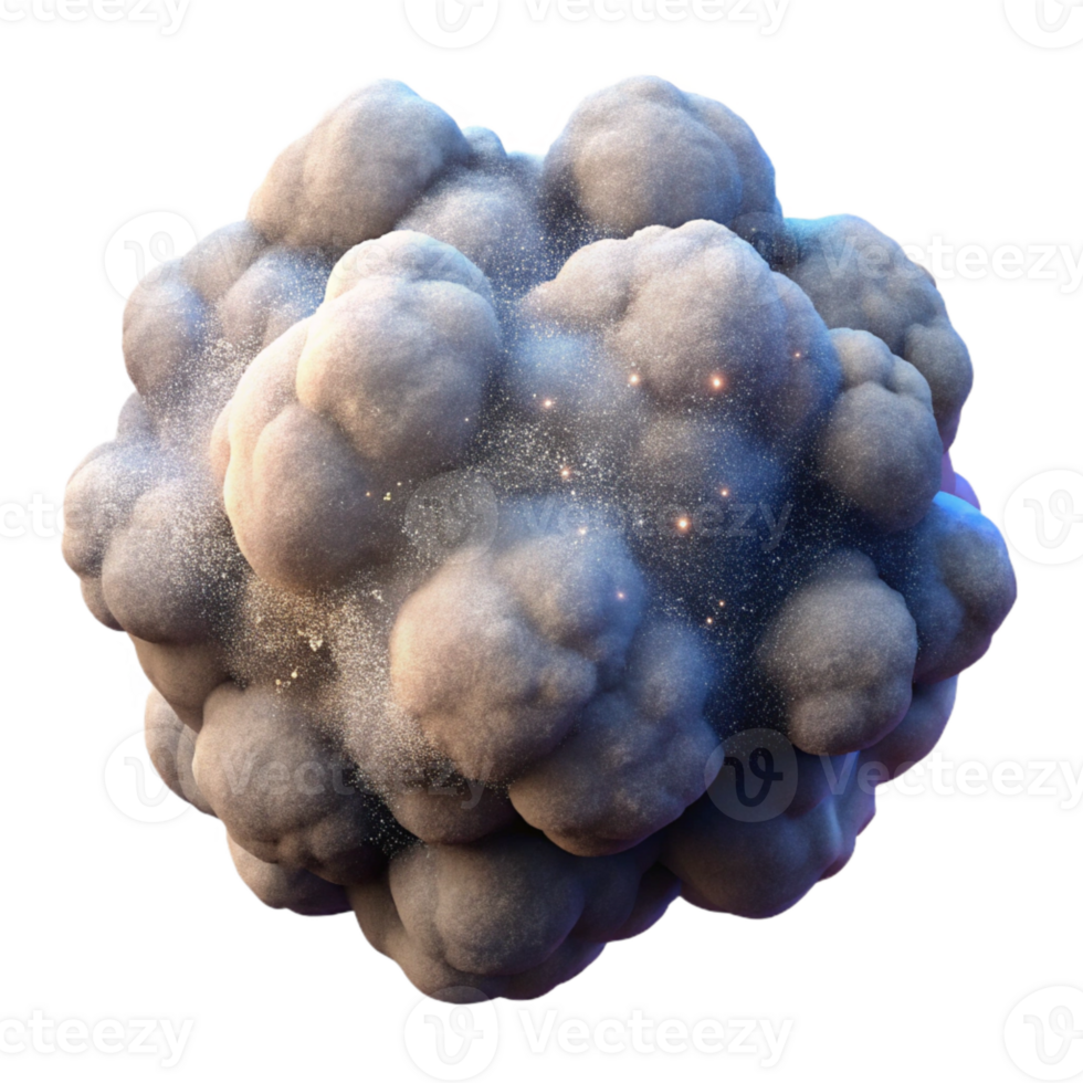 vibrant vintage Cosmic Dust Cloud Isolated with Realistic Texture high quality png