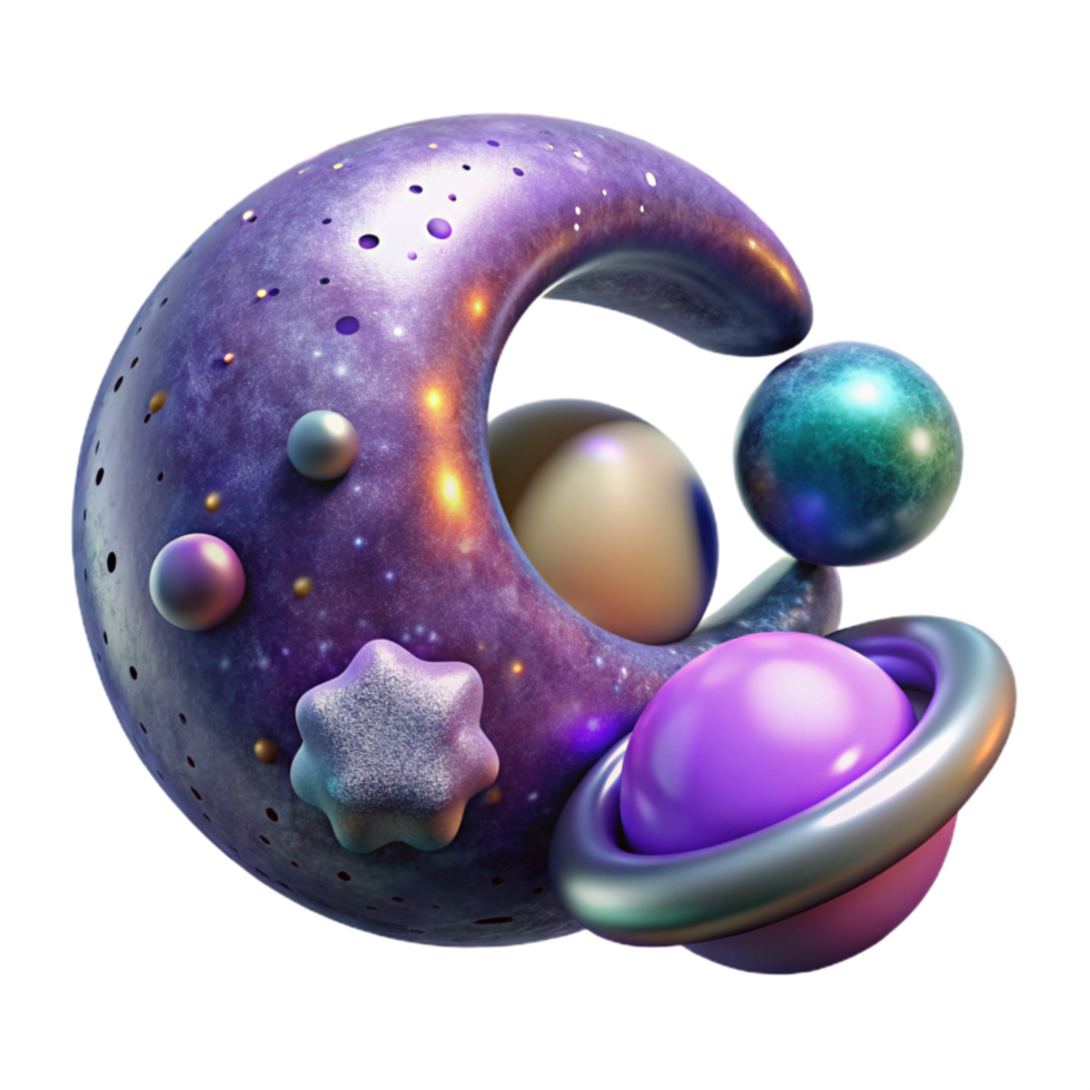 dramatic artistic Cosmic Ensemble Isolated Element Dynamic Pose high quality png