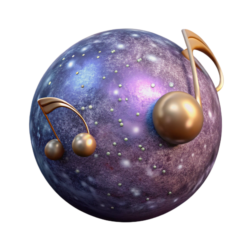 extraordinary modern Cosmic Melody Transparent Background Front View professional png