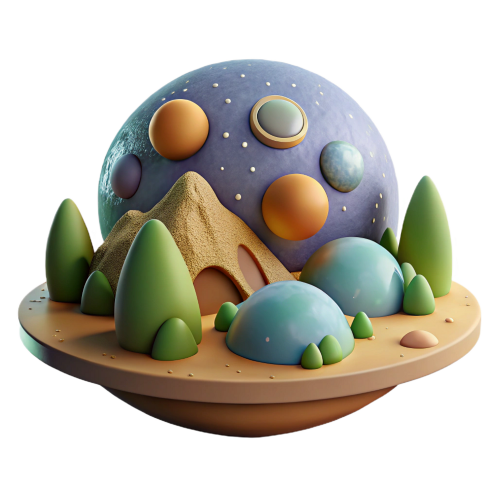 dramatic creative Cosmic Plains Landscape Cutout Side View professional png