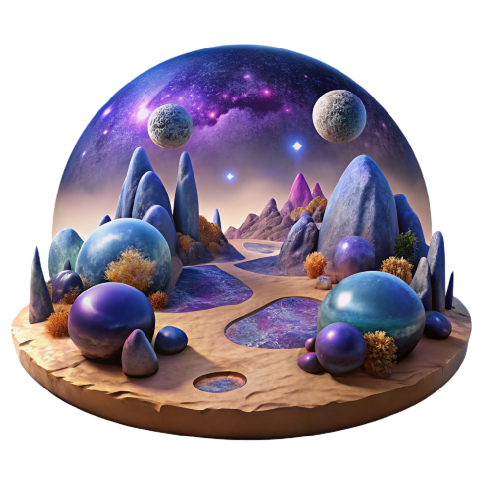 serene minimalist Cosmic Plains Vista Dramatic Lighting Transparent high resolution png