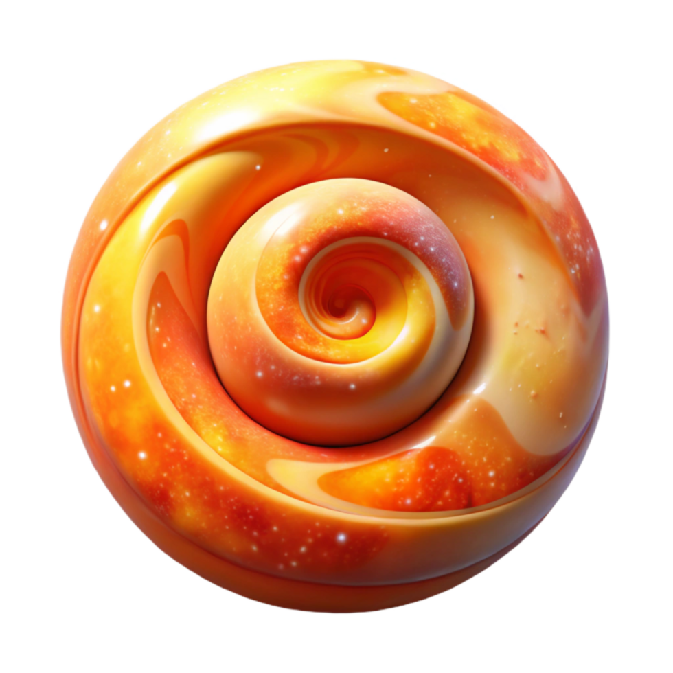 beautiful creative Cosmic Swirl Isolated with Orange and Red Nebula png