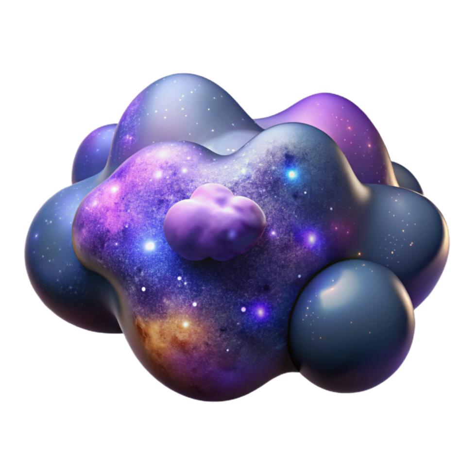 wonderful modern Cosmic Symphony Cutout with Vibrant Nebula Background original png