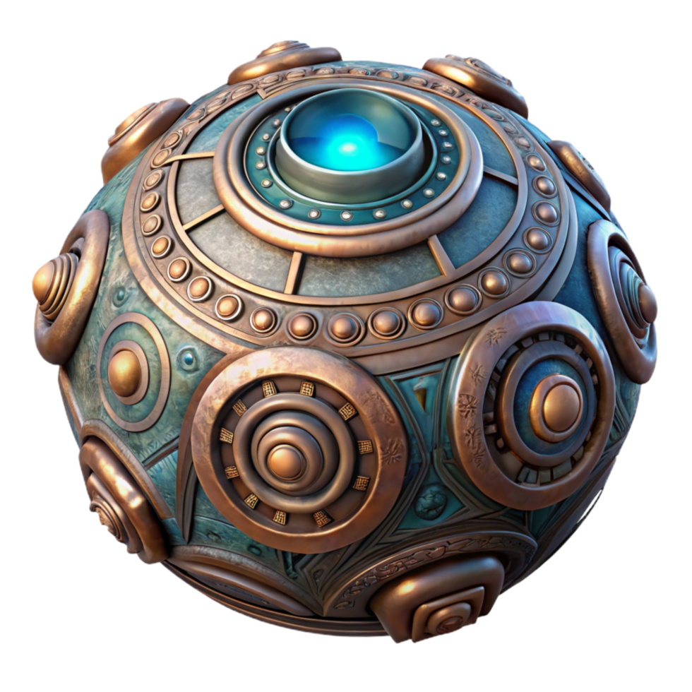 serene contemporary Cosmic Traveler Artifact Isolated with Intricate Patterns detailed png