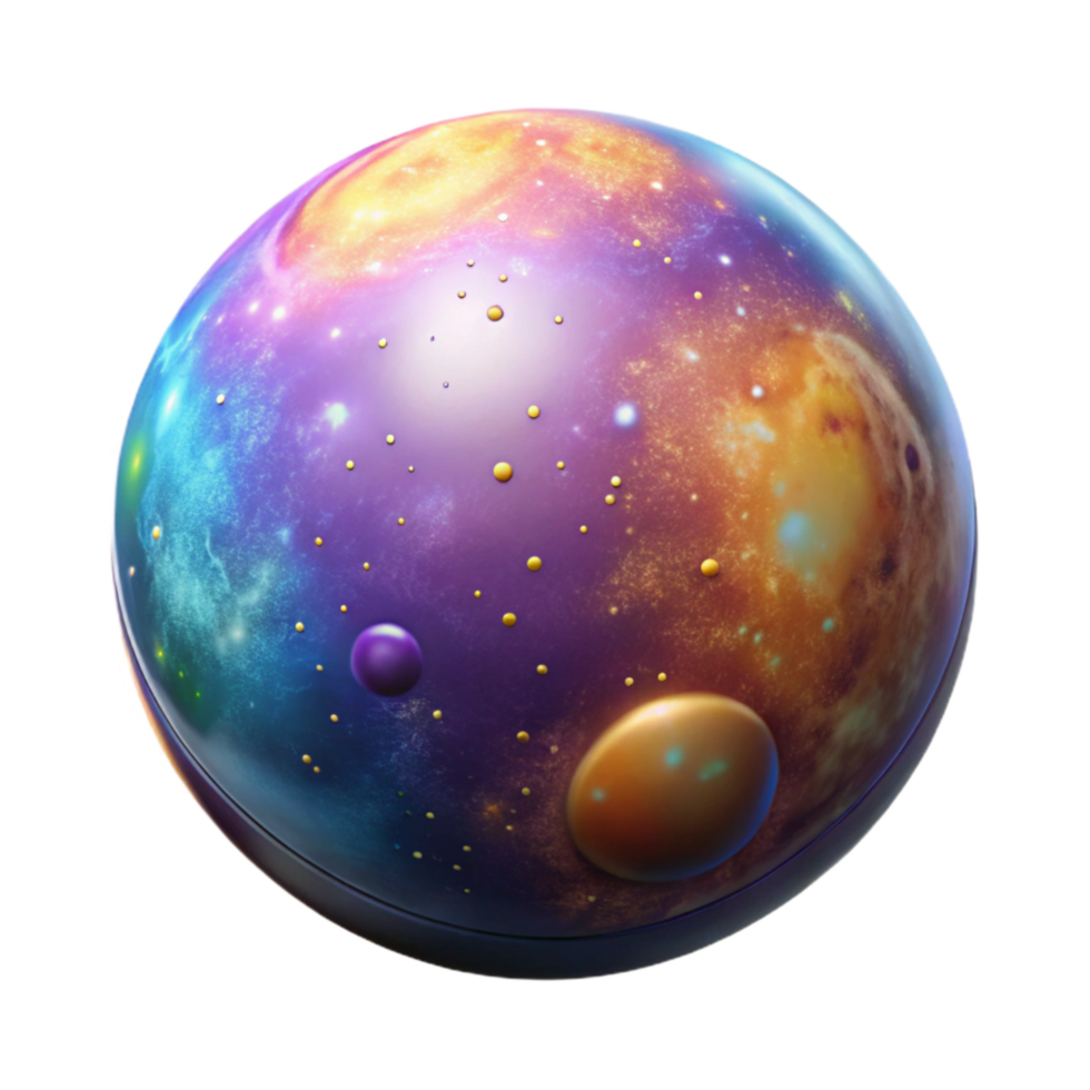 magnificent abstract Cosmic Traveler Orb Cutout with Vibrant Colors authentic png