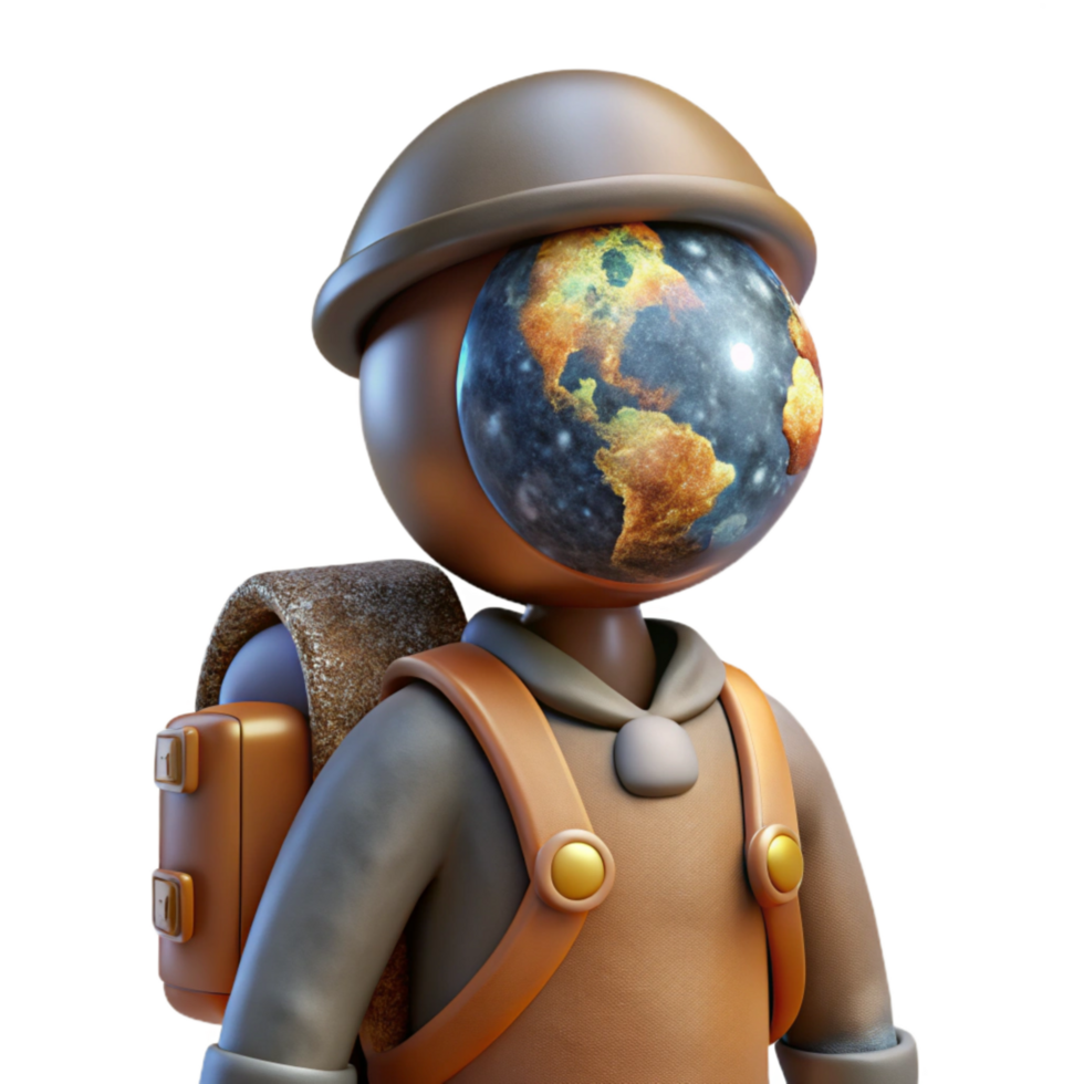 dramatic classic Cosmic Traveler Cutout with Backlit Silhouette detailed png
