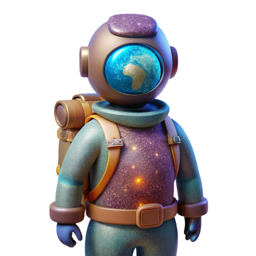 impressive traditional Cosmic Traveler Cutout with Backlit Silhouette authentic png