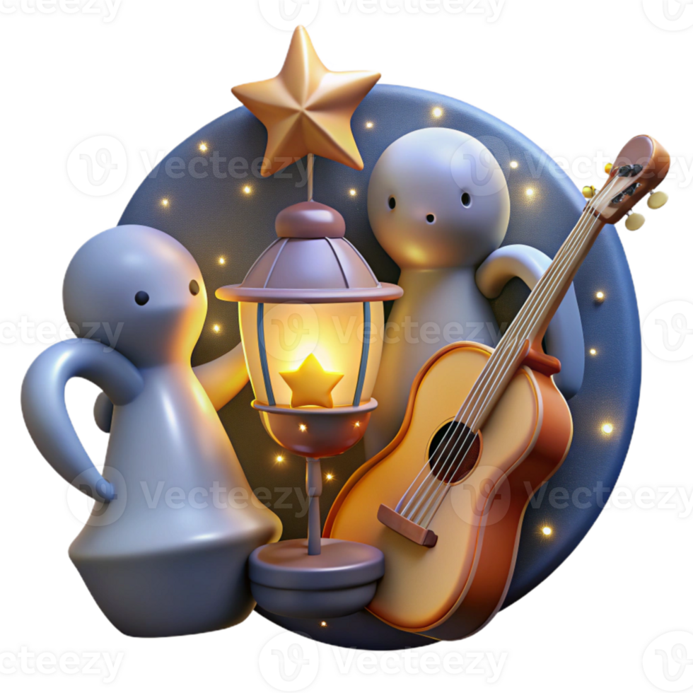 stunning creative Cosmic Violinist Isolated with Dynamic Pose high resolution png