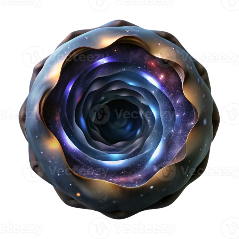 impressive creative Cosmic Vortex Cutout with Deep Black Background high quality png