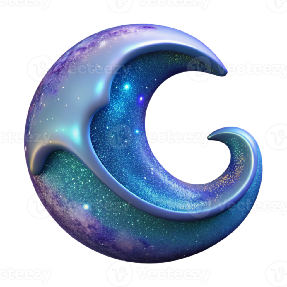 wonderful vintage Cosmic Wave Silhouette Cutout on Transparent Background premium png