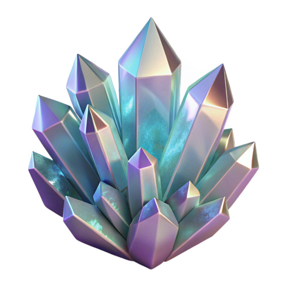 beautiful traditional Crystal Cluster Light Refraction Cutout png