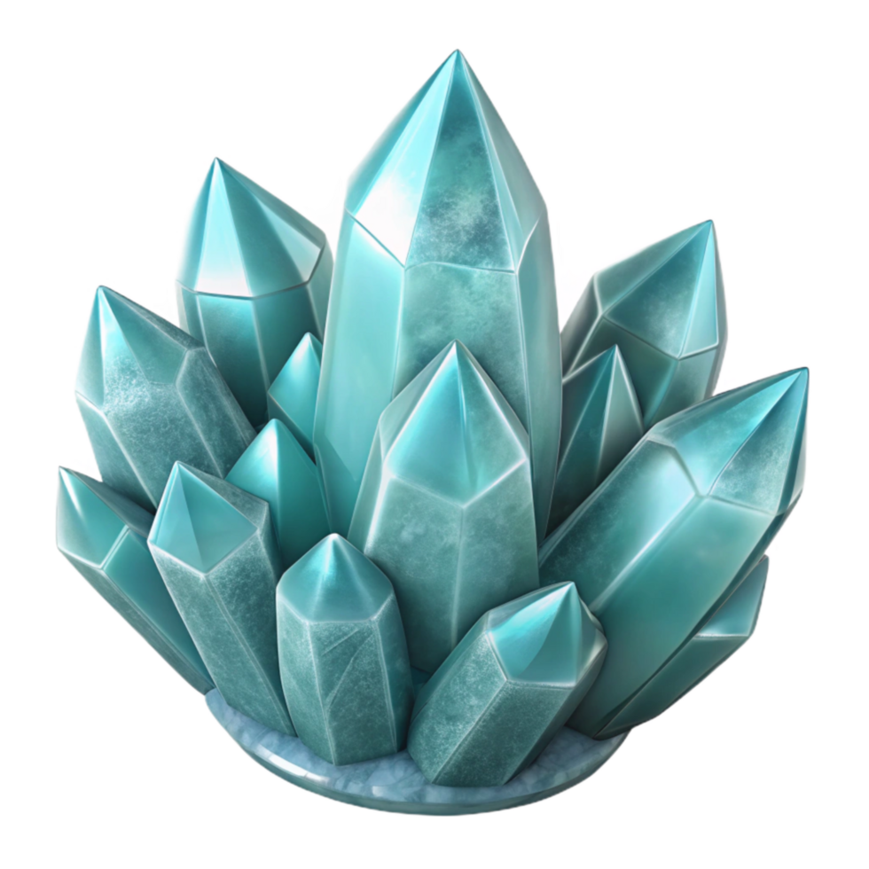wonderful rustic Crystal Colony Cutout Isolated on Transparent Background Illuminated exclusive png
