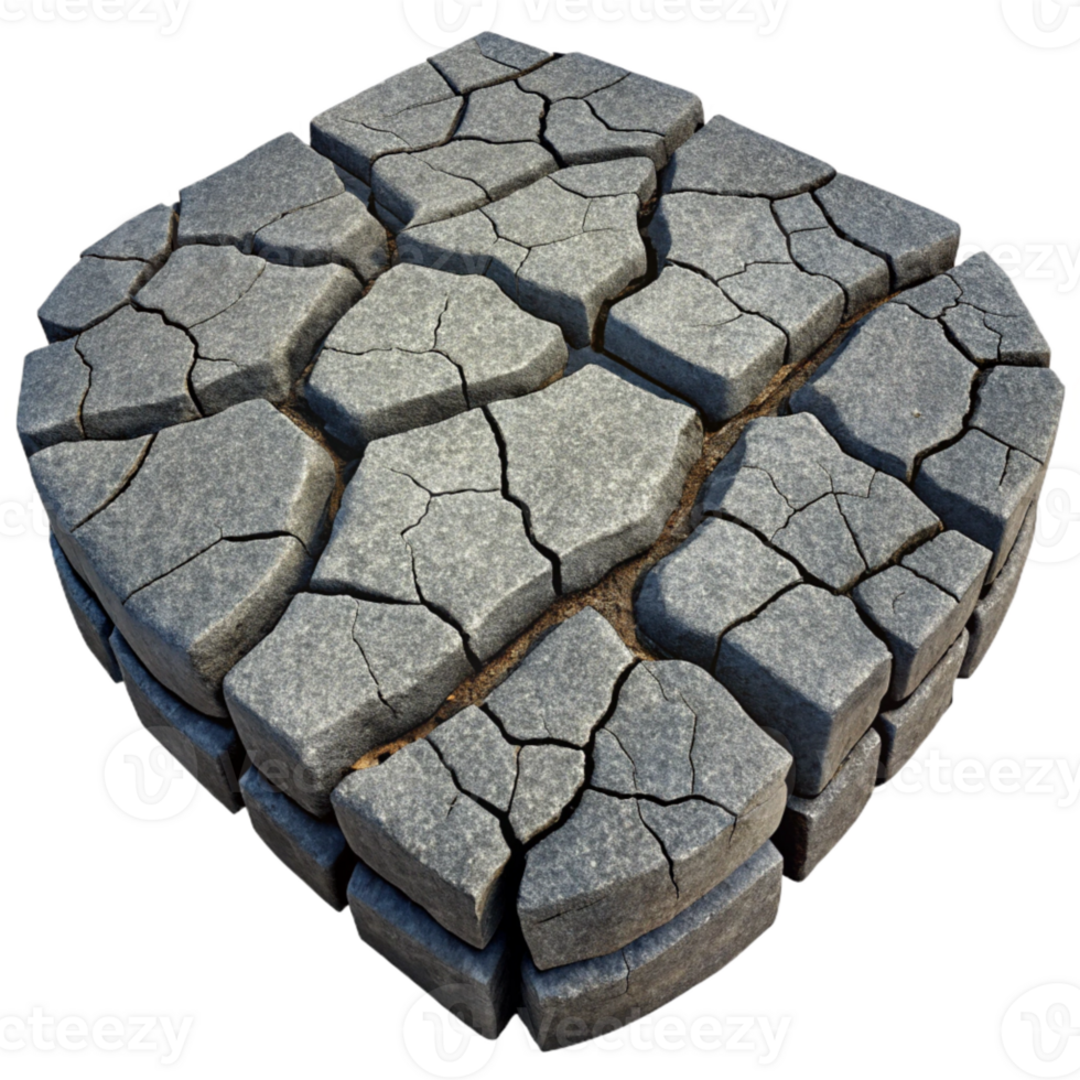 dramatic abstract Cracked Asphalt Texture Isolated with Realistic Detail genuine png
