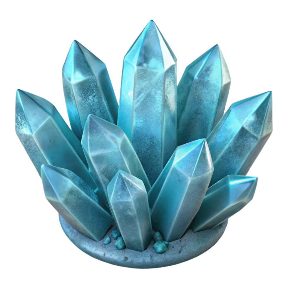 vibrant classic Crystalline Growth Cutout Element Frozen Tundra Scene detailed png