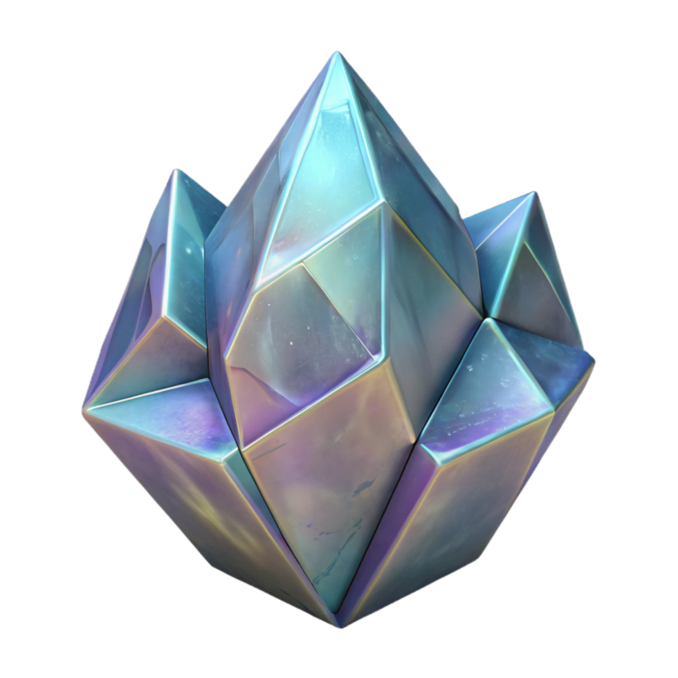 vibrant vintage Crystalline Structure Isolated on Transparent Background Icy Surface genuine png