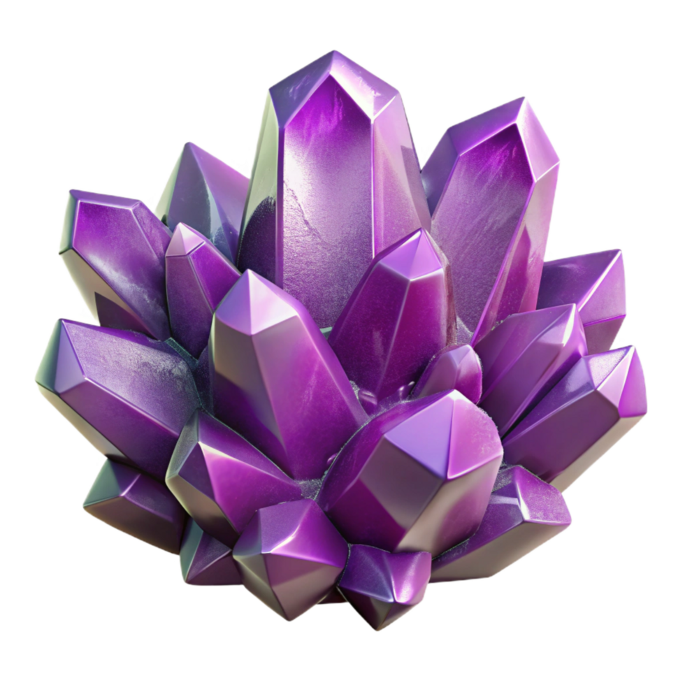 beautiful creative Crystallized Chaos Structure Violet Transparent Background professional png