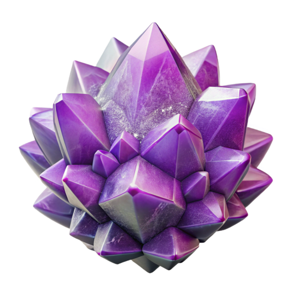 elegant modern Crystallized Chaos Structure Violet Transparent Background high resolution png