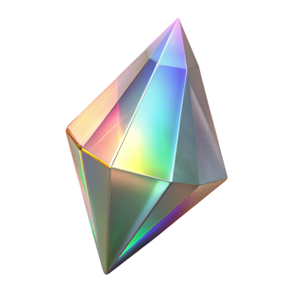 serene contemporary Crystal Prism Light Spectrum Transparent Background exclusive png