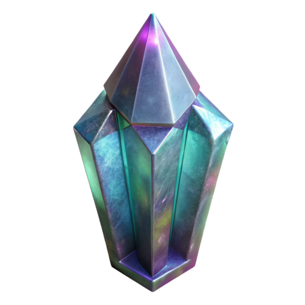 beautiful classic Crystal Tower Cutout Iridescent Facade Isolated Element original png