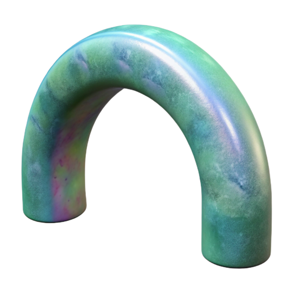 elegant traditional Curved Auroral Arch Isolated on Transparent Background authentic png