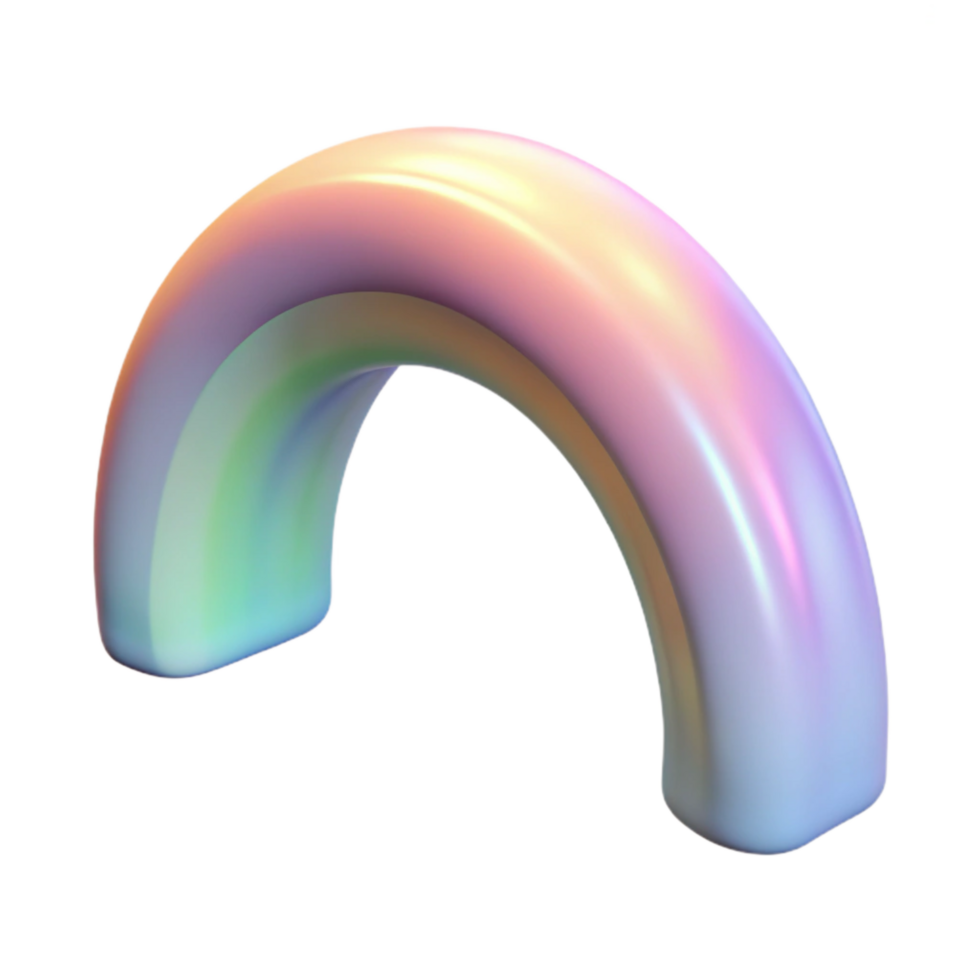 impressive creative Curved Auroral Arch Isolated on Transparent Background genuine png